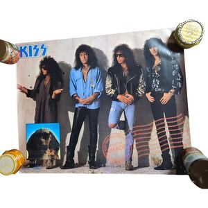 KISS Hot in the Shade 24x30 Promo Poster Vintage 1989 Record Store Poster Rock